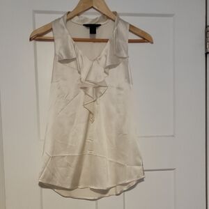 Elegant White Sleeveless Blouse